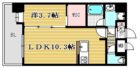 カスタリア東比恵 - 所在階 の間取り図