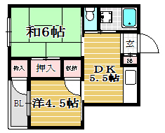 三角ビル7A号室-間取り