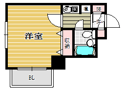 ダイナコート天神アベニュー202号室-間取り