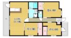 ルネスプチマルシェ - 所在階2階の間取り図 11401