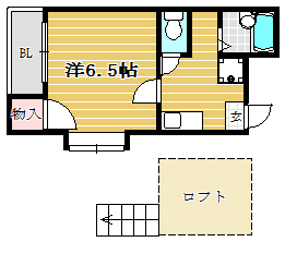 アミ薬院203号室-間取り