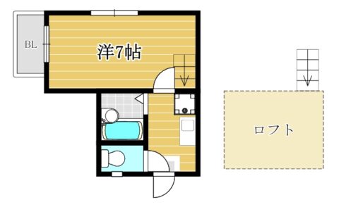 グランディール西公園208号室-間取り