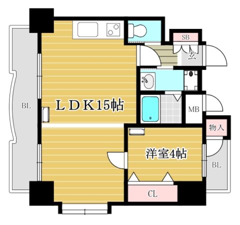 アクセス天神505号室-間取り