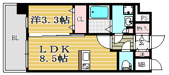 HGS山王南306号室-間取り