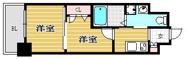 アイセレブ薬院1002号室-間取り