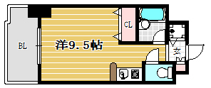 イトーピア天神東703号室-間取り