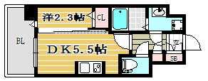 アルファシオリエンソ703号室-間取り