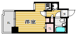 朝日プラザ博多VI1005号室-間取り