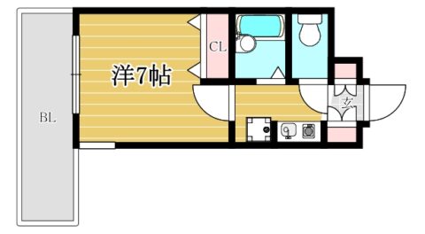 ステイタスマンション大橋604号室-間取り