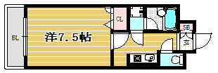 グレース城南415号室-間取り