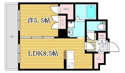 エクセラ大濠公園西205号室-間取り