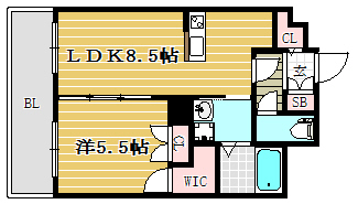 エクセラ大濠公園西304号室-間取り