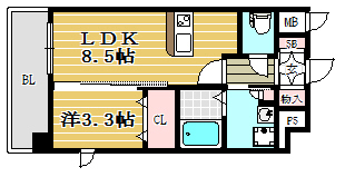 HGS山王南301号室-間取り