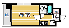 朝日プラザ博多Ⅲターミナルスクエア1203号室-間取り