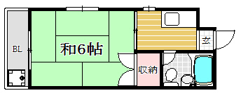 渕野ビル207号室-間取り