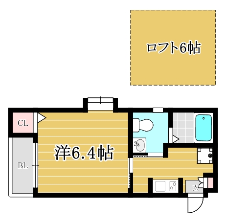 ステラコート笹原Ⅰ201号室-間取り