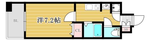 ピュアドームエクサイト博多207号室-間取り
