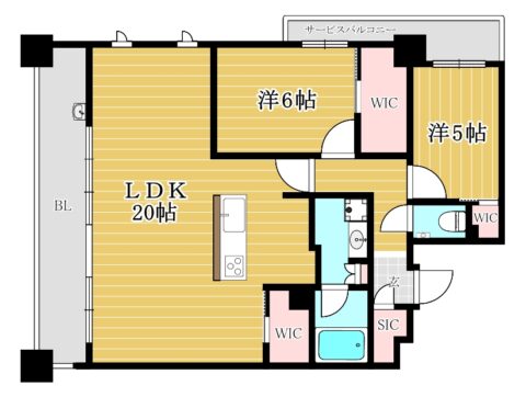 クリオ渡辺通アーバンマークス11F号室-間取り