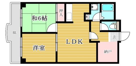 コープオリンピア高砂603号室-間取り