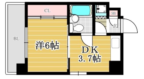 ネオハイツ舞鶴ノール801号室-間取り