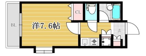 エバーガーデン荻原201号室-間取り