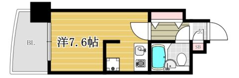 ステイタスマンション博多駅前205号室-間取り