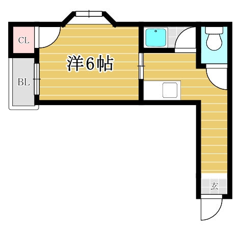 スカイハイツ大橋32203号室-間取り