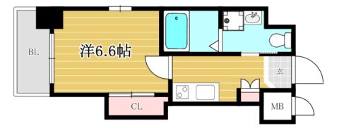 t-smart博多オーケストラ通り303号室-間取り