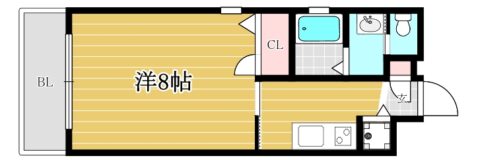 大濠アンビエンテ501号室-間取り