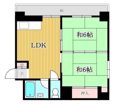 シティハウス博多301号室-間取り