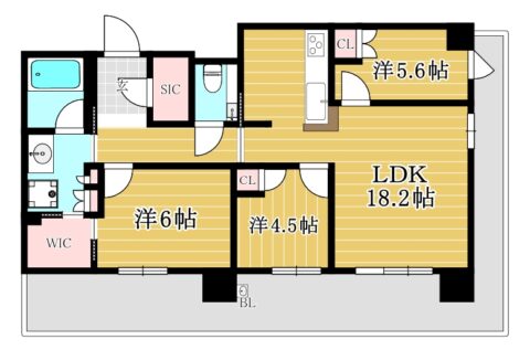 グランドメゾン大濠公園THE CLASS302号室-間取り