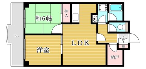 コープオリンピア高砂703号室-間取り