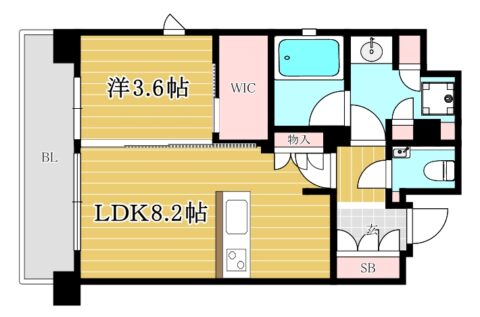 クリオラベルヴィ赤坂201号室-間取り