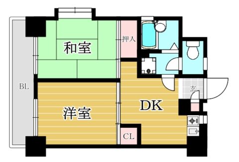 ダイナコート天神南1203号室-間取り