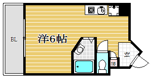 スカイクリエート天神南601号室-間取り