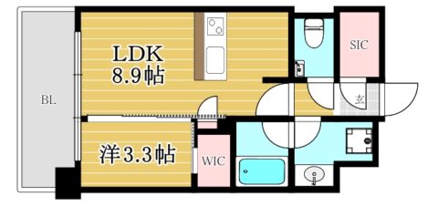 クリオラベルヴィ赤坂1003号室-間取り