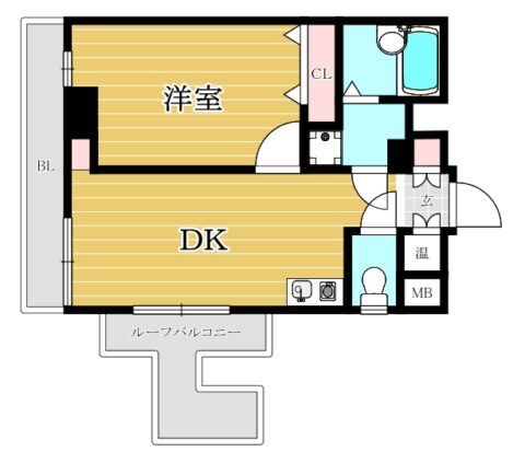 ロマネスク天神アネックス1407号室-間取り