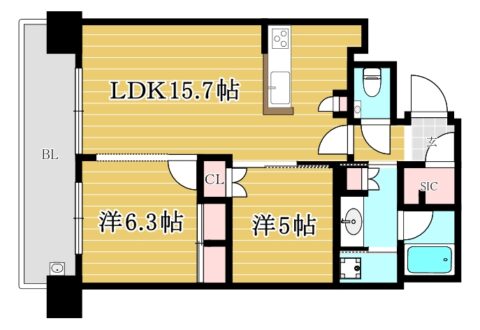 グランドメゾン大手門THE RESIDENCE402号室-間取り