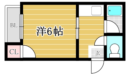 スカイハイツ大橋32205号室-間取り