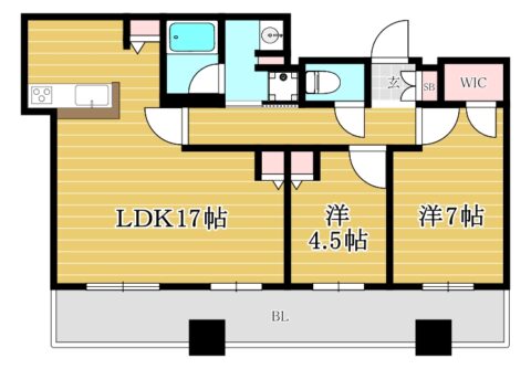 小倉D.C.TOWER1002号室-間取り