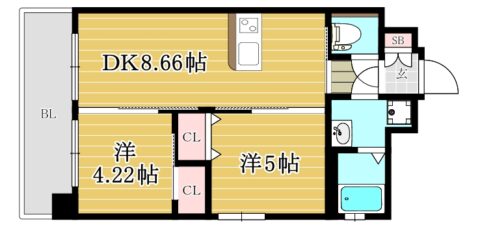 ラファセルフィーナ天神304号室-間取り