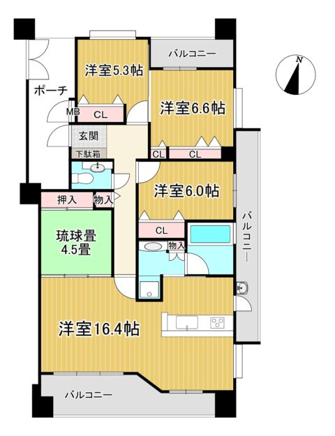 ベンタナヒルズ篠栗1306号室-間取り