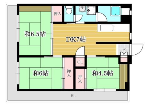 ハイツありの実404号室-間取り