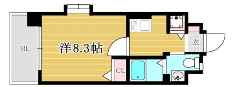 エンクレスト博多Ⅱ801号室-間取り