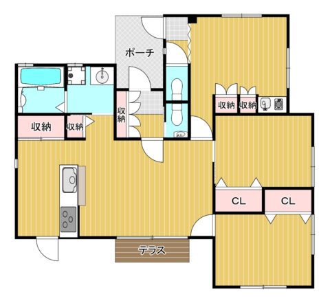 室見4丁目戸建て0号室-間取り