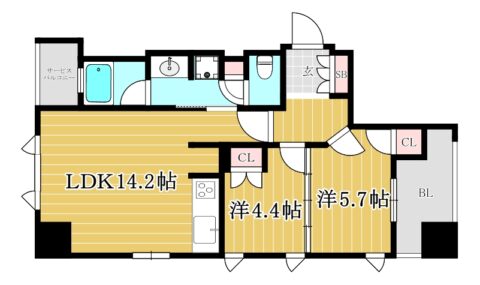グランドメゾン平尾ザ・スタイル604号室-間取り
