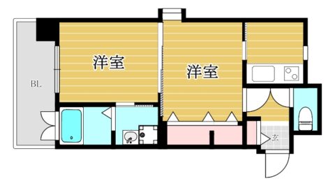 エンクレスト薬院Ⅱ401号室-間取り