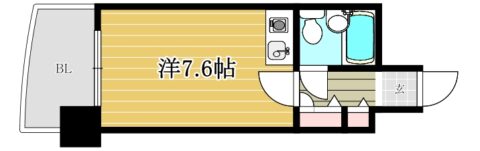 ステイタスマンション博多駅前703号室-間取り