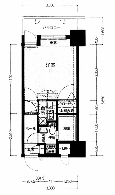 エステートモア赤坂903号室-間取り