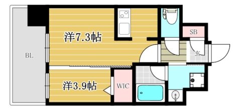 エンクレスト博多駅南SHARE1009号室-間取り